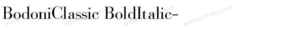 BodoniClassic BoldItalic字体转换
